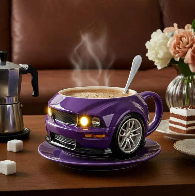 Handmade Sports Car Shaped Coffee Mug