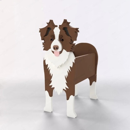 Border Collie Planter