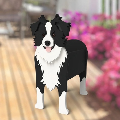 Border Collie Planter