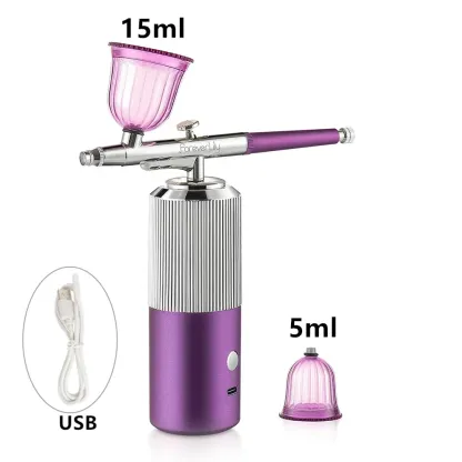 Oxygen Injector Mini Air Compressor Kit Air-Brush Paint Spray Gun Airbrush For Nail Art Tattoo Craft Cake Nano Fog Mist Sprayer