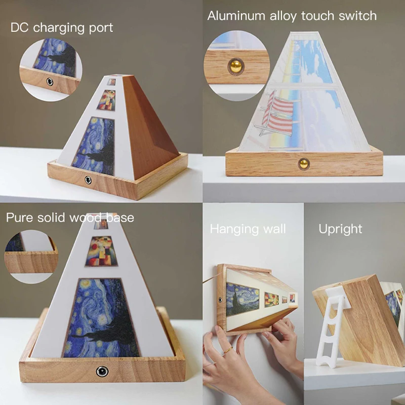 3D Naked Eye Vision Home Decoration For Living Room Bedroom Wooden Atmosphere Ornament Table Decor Figurine Funny Christmas Gift