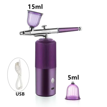 Oxygen Injector Mini Air Compressor Kit Air-Brush Paint Spray Gun Airb