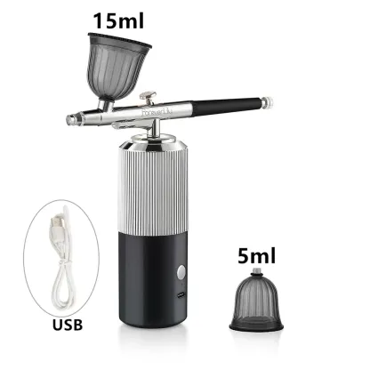 Oxygen Injector Mini Air Compressor Kit Air-Brush Paint Spray Gun Airbrush For Nail Art Tattoo Craft Cake Nano Fog Mist Sprayer