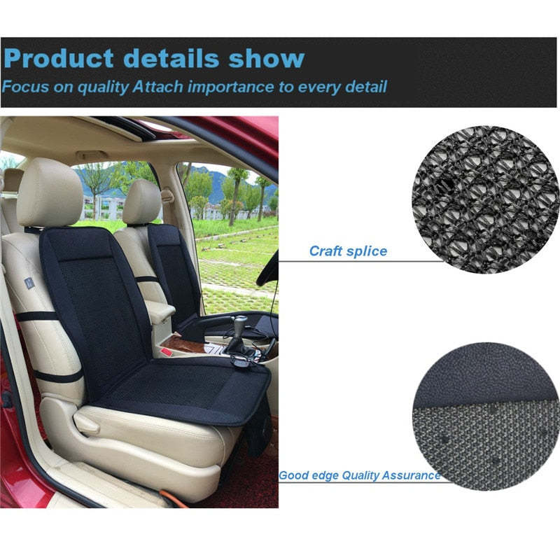 Ergonomic Cooling Gel Seat Cushion with Turbo Fan - Summer Car Seat Ventilation System for Hot Weather & Road Trips