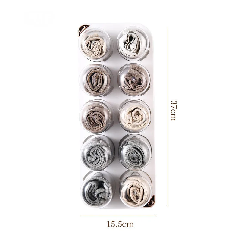 Wall Mounted Capsule Storage Boxes Underwear Socks Headbands Sorting Transparent Organizer Bin for Bedroom Closet Space Saving