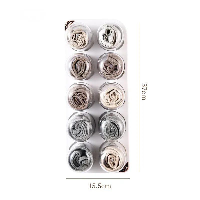 Wall Mounted Capsule Storage Boxes Underwear Socks Headbands Sorting Transparent Organizer Bin for Bedroom Closet Space Saving