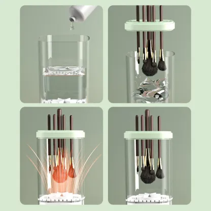 Automatic Electric Makeup Brush Cleaner Update 3 In 1 Type C-Charging Cosmetic Brush Washing Drying Tools Make Up Brush Cleaner