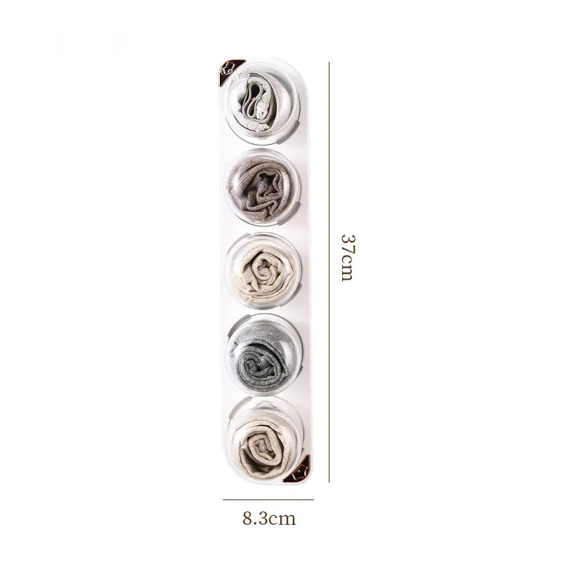 Wall Mounted Capsule Storage Boxes Underwear Socks Headbands Sorting Transparent Organizer Bin for Bedroom Closet Space Saving