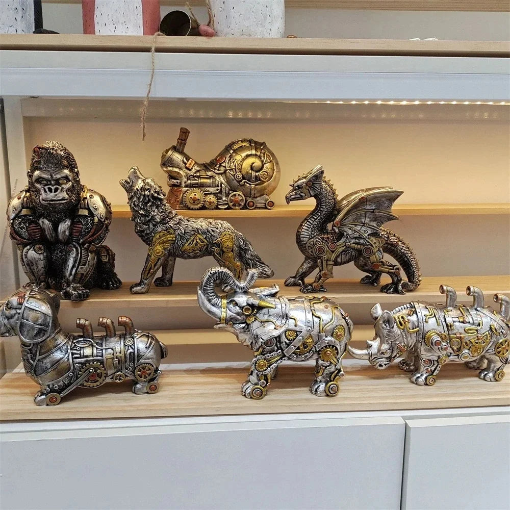 Hot Sale🐉Steampunk Creature Statues🐶