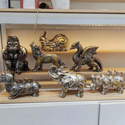 Hot Sale🐉Steampunk Creature Statues🐶