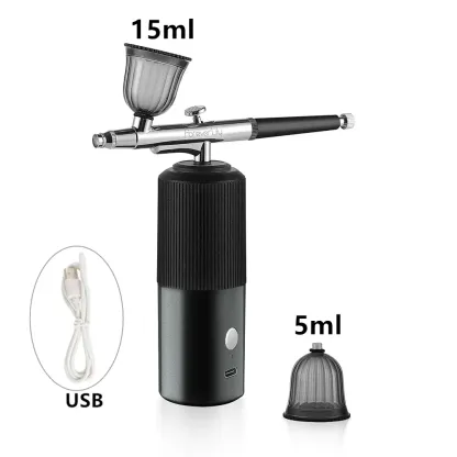 Oxygen Injector Mini Air Compressor Kit Air-Brush Paint Spray Gun Airbrush For Nail Art Tattoo Craft Cake Nano Fog Mist Sprayer