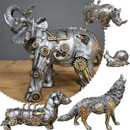 Hot Sale🐉Steampunk Creature Statues🐶