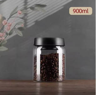 HOT 500ml Vacuum Sealed Jug Coffee Beans Glass Airtight Canister Food Grains Candy Keep Fresh Storage Jar Kitchen Accessories