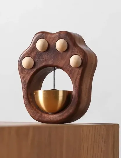 Wooden Wind Chime decoration cute solid wood doorbell pendant