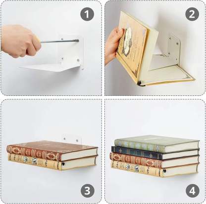 Mounted Floating Bookshelf for Home Decoration