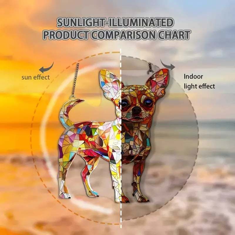🌞🐕‍🦺Cute Chihuahua Suncatcher BUY 1 GET 1 FREE(2PCS)