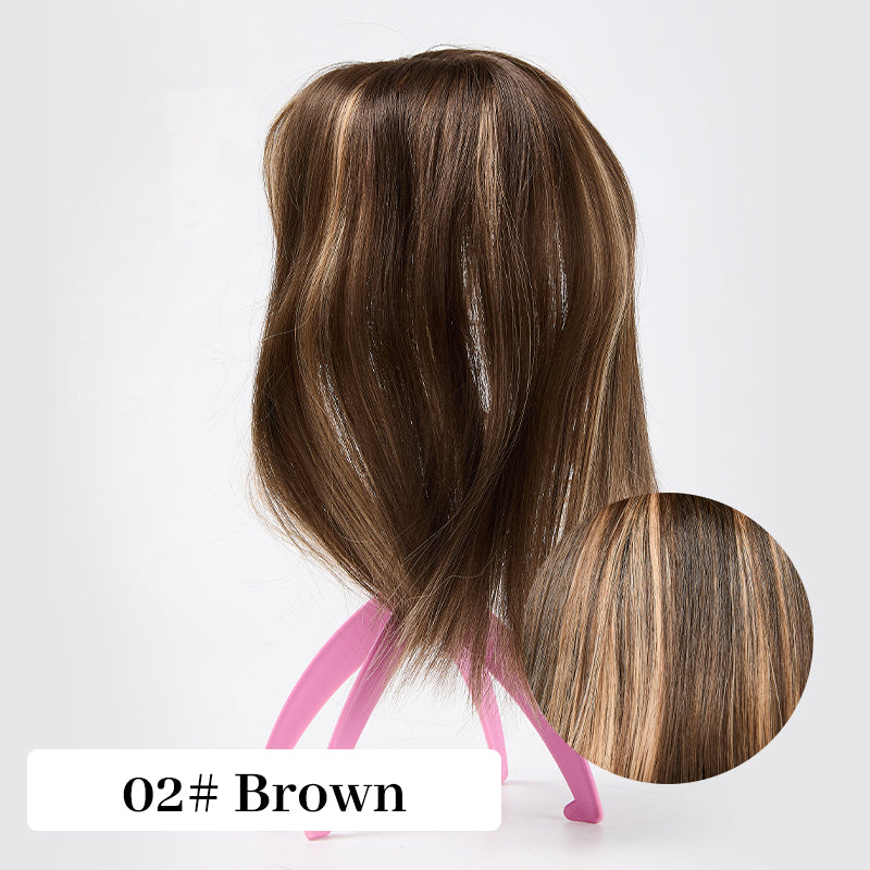 Natural Hair Toppers with Bangs for Women(buy 1 get 1 free)