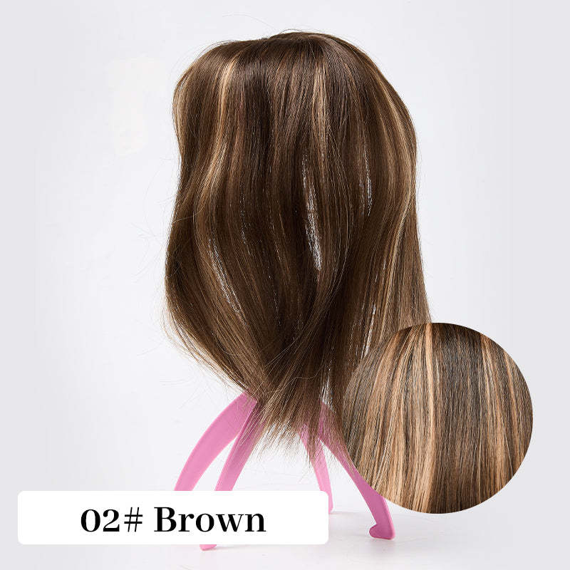 Natural Hair Toppers with Bangs for Women(buy 1 get 1 free)