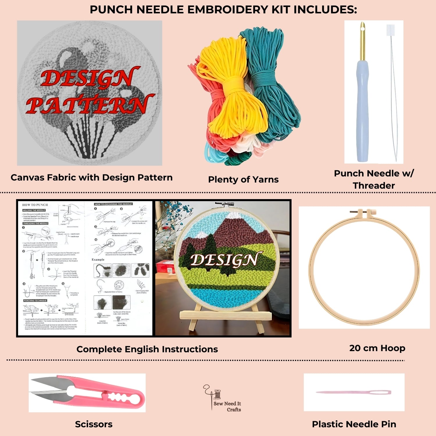 DIY Punch Needle Complete Kit Set 1