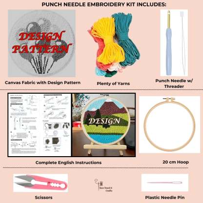 DIY Punch Needle Complete Kit Set 1