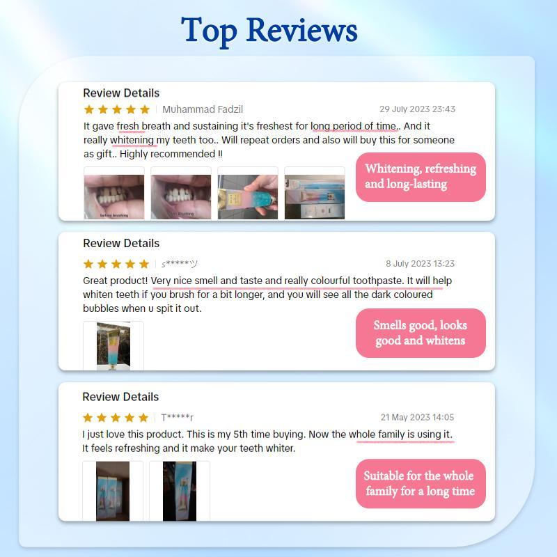 Triple Whitening Toothpaste Niacinamide & Xylitol Formula for a Smile!