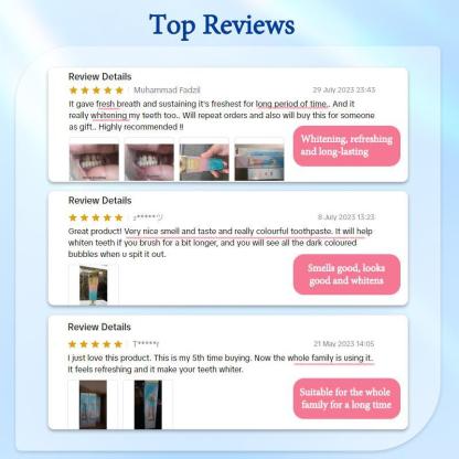 Triple Whitening Toothpaste Niacinamide & Xylitol Formula for a Smile!