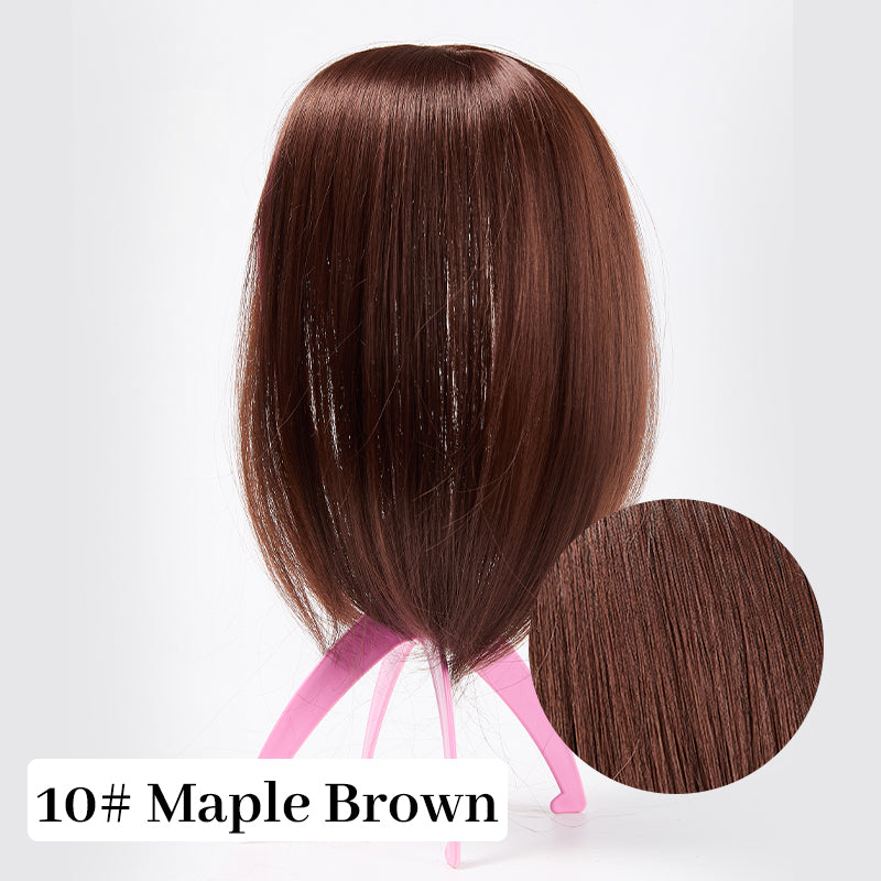 Natural Hair Toppers with Bangs for Women(buy 1 get 1 free)