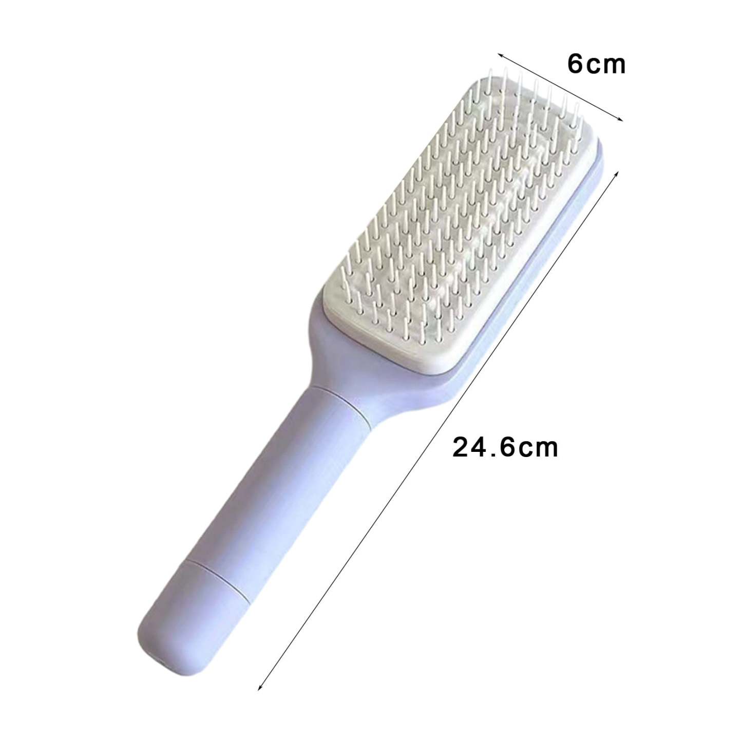 Rotating Comb Massage Comb One-key Self Hair Brush with Long Handle Anti-static Scalp Massage Hair Comb Women Hairdressing Retractable Comb Home Purple