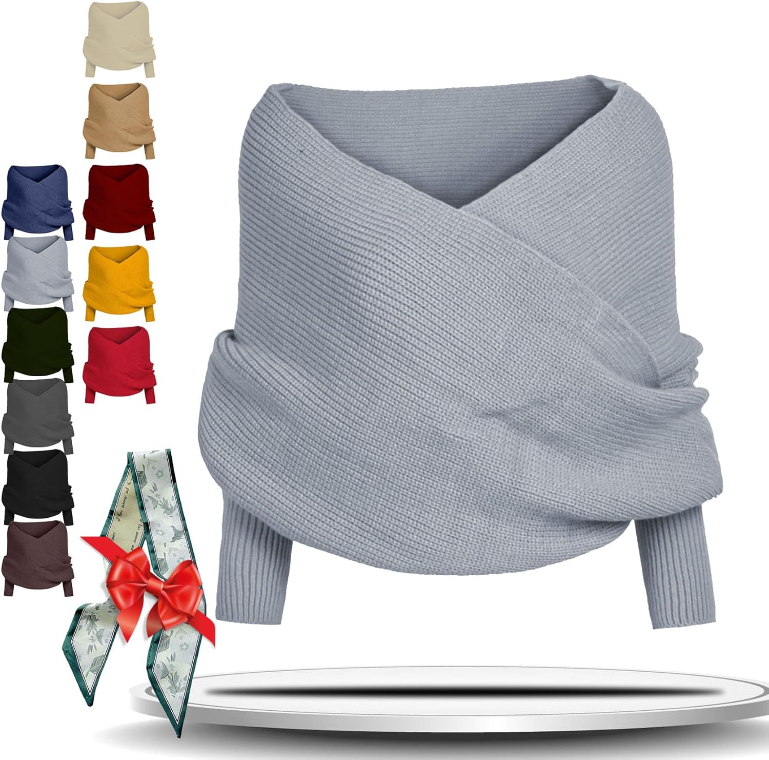 Knitted Cable Wrap for Women Knitted Cable Wrap