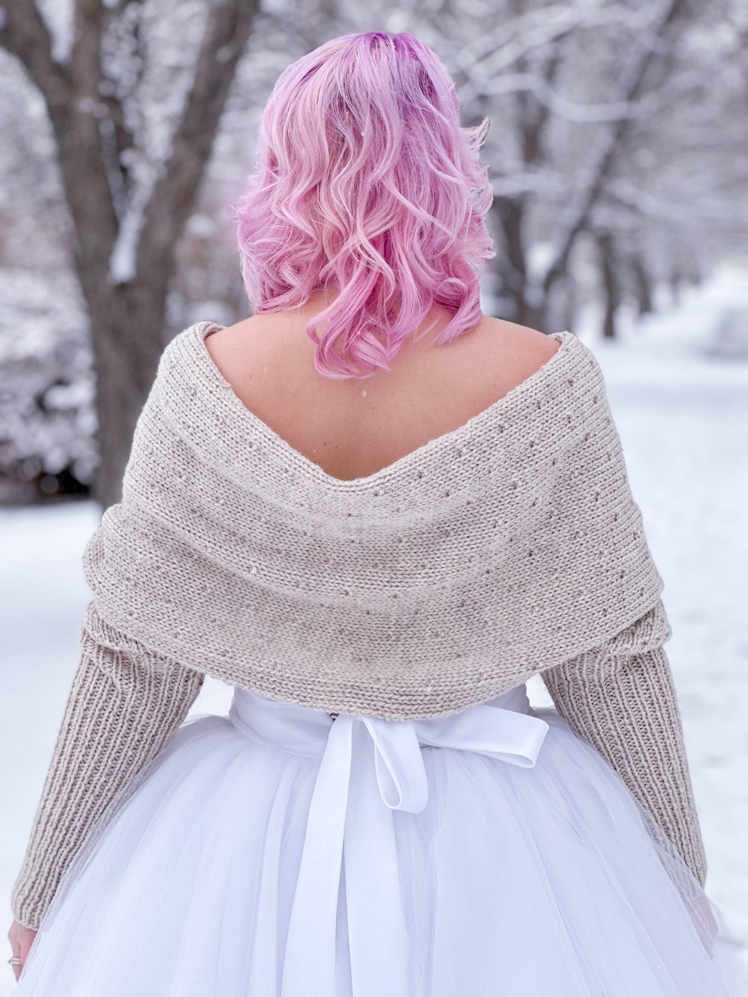 Snowfall Sweater Scarf, scarf with sleeves