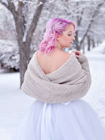 Snowfall Sweater Scarf, scarf with sleeves