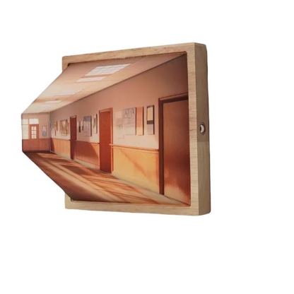 3D Naked Eye Vision Home Decoration For Living Room Bedroom Wooden Atmosphere Ornament Table Decor Figurine Funny Christmas Gift