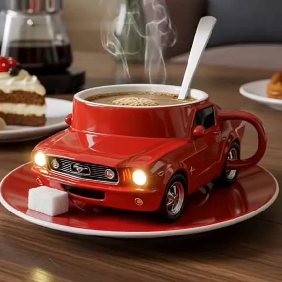 Handmade Sports Super Car Shaped Coffee Mug