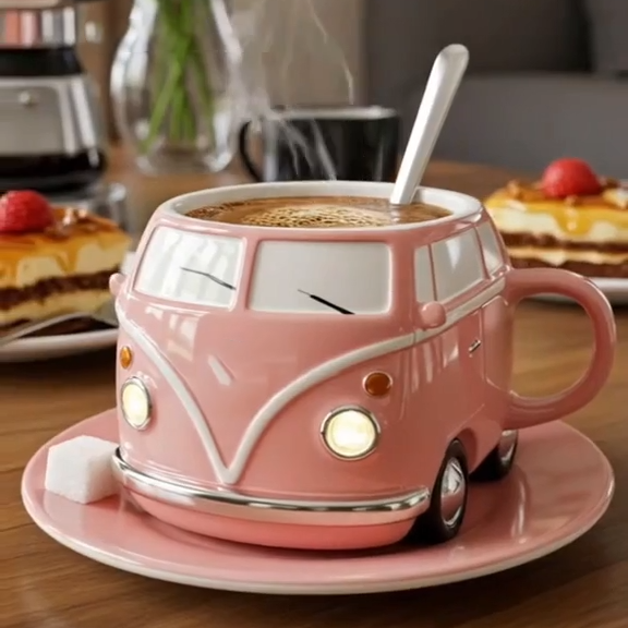 Handmade Bus Shaped Coffee Mug