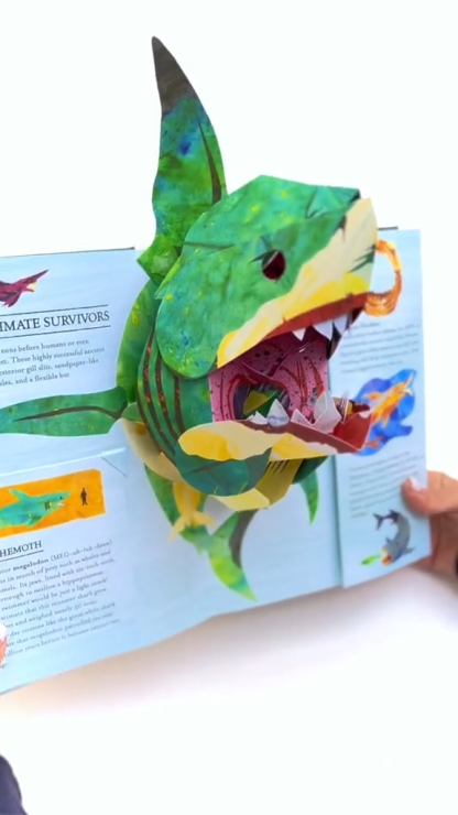 ⏰Historical Lowest Price: Save 49%-3D Prehistoric Encyclopaedia of Shark: The Ultimate Pop-Up📙HARDCOVER 