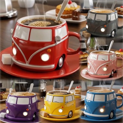 Handmade Bus Shaped Coffee Mug