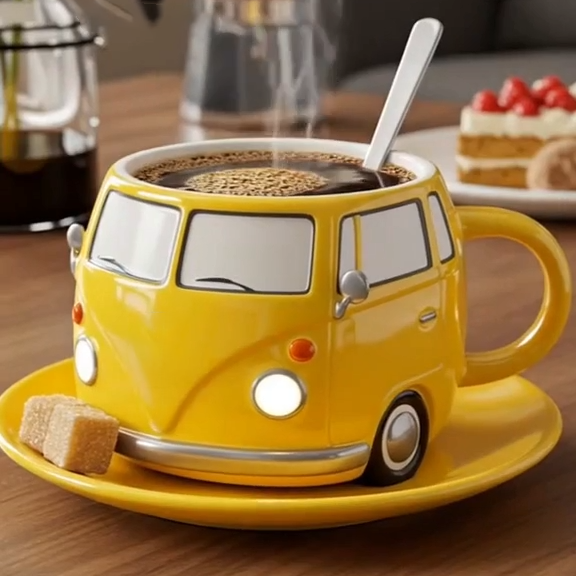 Handmade Bus Shaped Coffee Mug