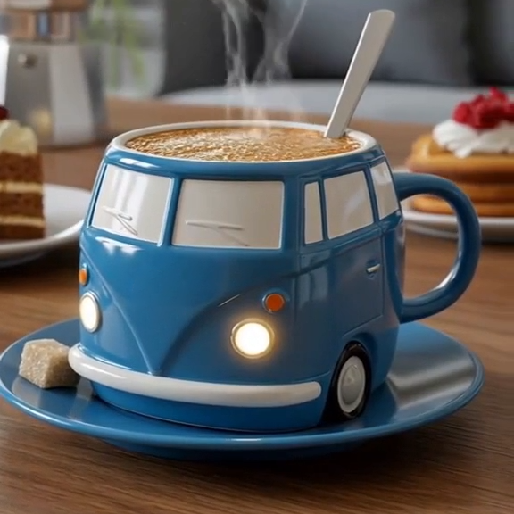Handmade Bus Shaped Coffee Mug