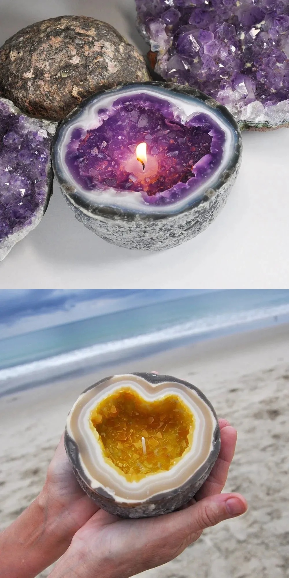 🔥Crystal Intention/Healing Energy Candle
