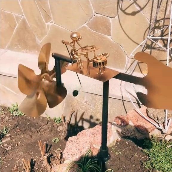 🔥Last Day: 50% OFF🥁Handmade Metal Drummer Windmill🎁