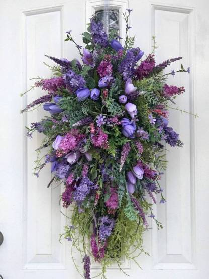 Spring Front Door Swag-Rustic Home Decor