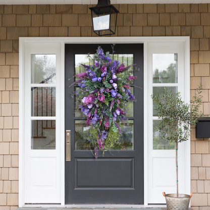 Spring Front Door Swag-Rustic Home Decor