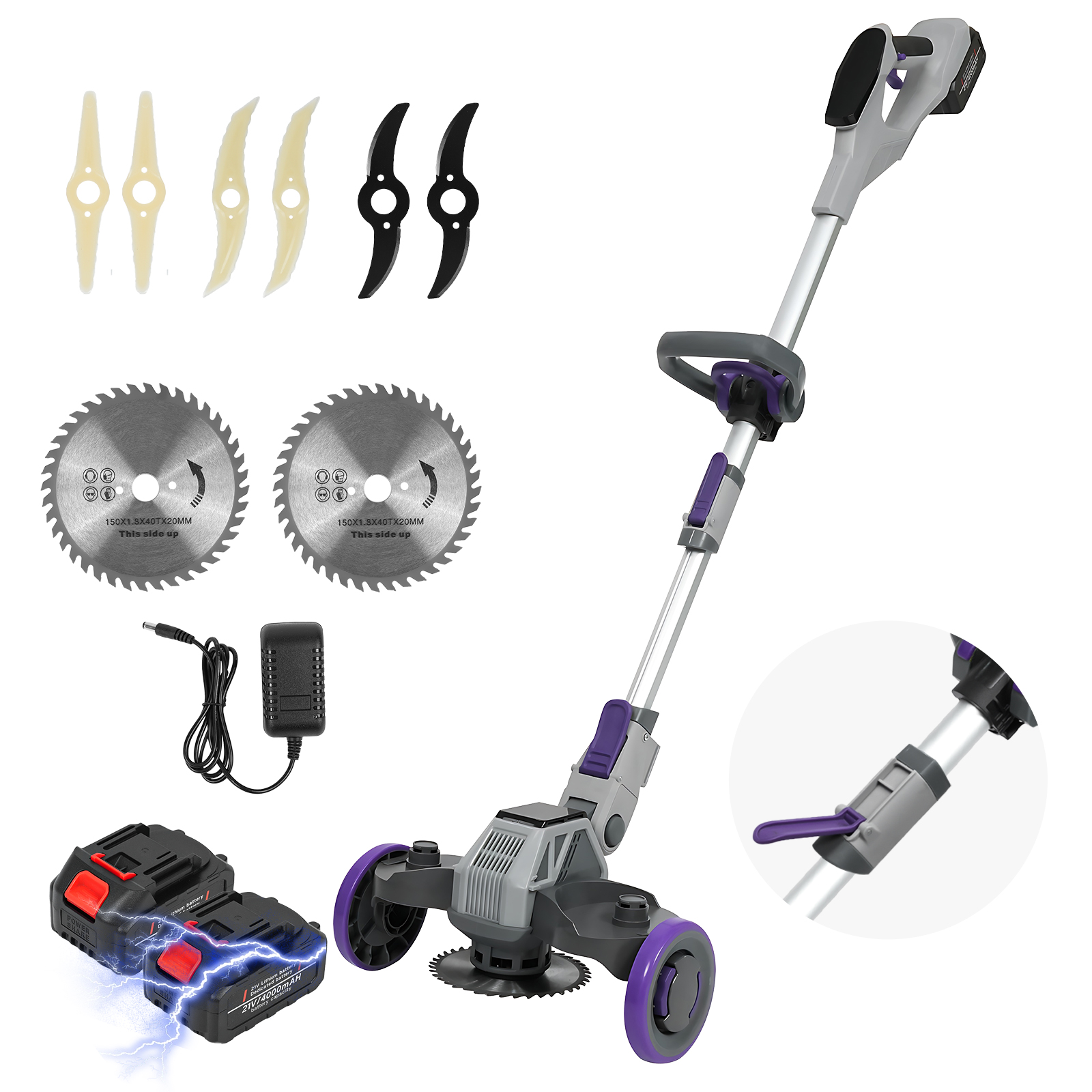 NEWEST Wheeled Grass Trimmer-EcoGlide Wheeled Multi-Task Trimmer Pro