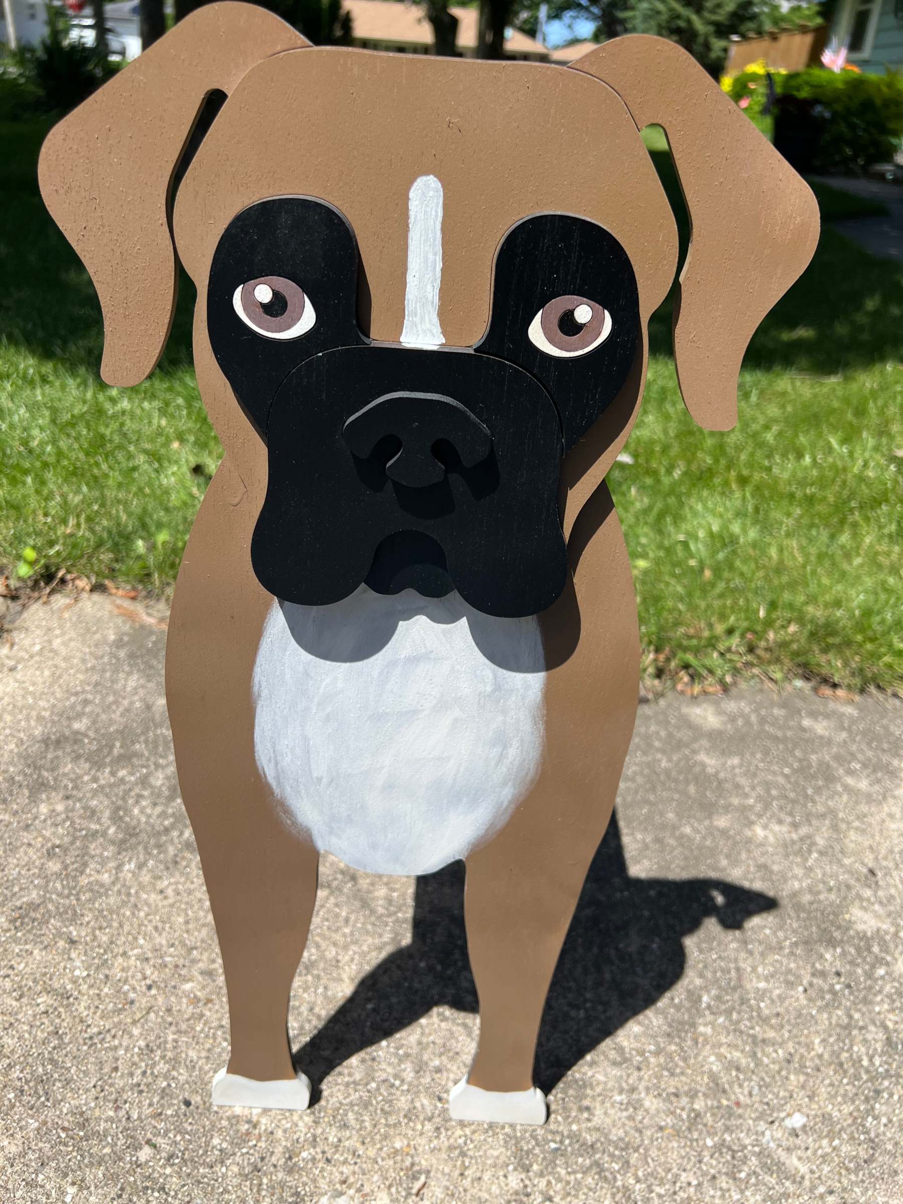 Boxer Dog Planter Box