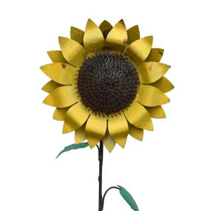 Sunflower Stake Small | Rusted Metal Yard Art | Garden Gifts | Metal Garden Art | Garden Bed Decor | Bird Art | Garden Decor | Garden Stake