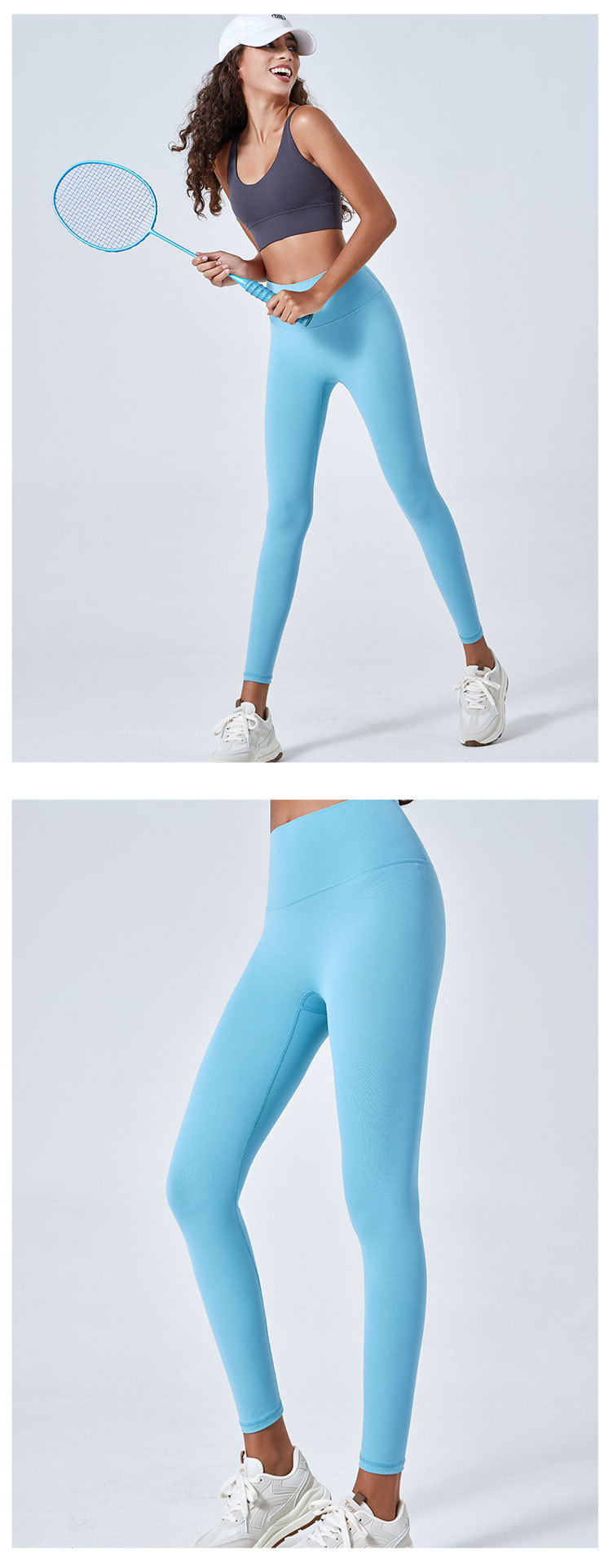 NUCBN high waist nude no embarrassing line yoga pants women's elastic tight hip lifting sports fitness leggings