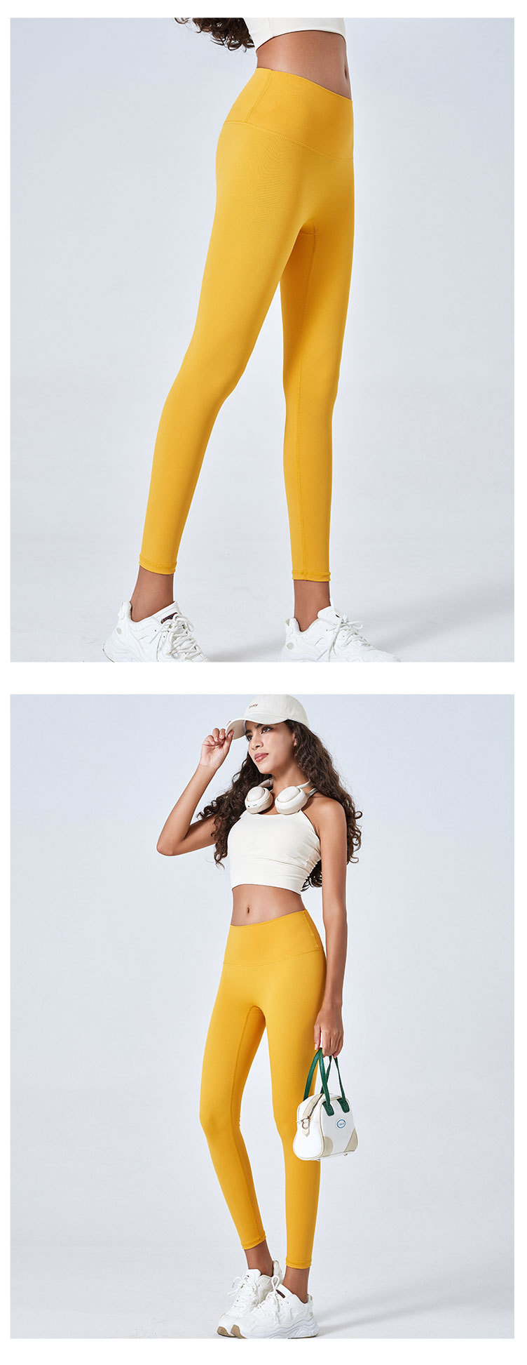 NUCBN high waist nude no embarrassing line yoga pants women's elastic tight hip lifting sports fitness leggings