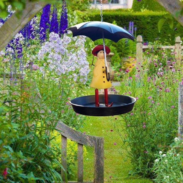Decorative Hummingbird Feeder Unique Creative Girl Holding Umbrella Shape  Bird Food Holder For Yard Porch Garden Supplies - Bird Feeders - AliExpress