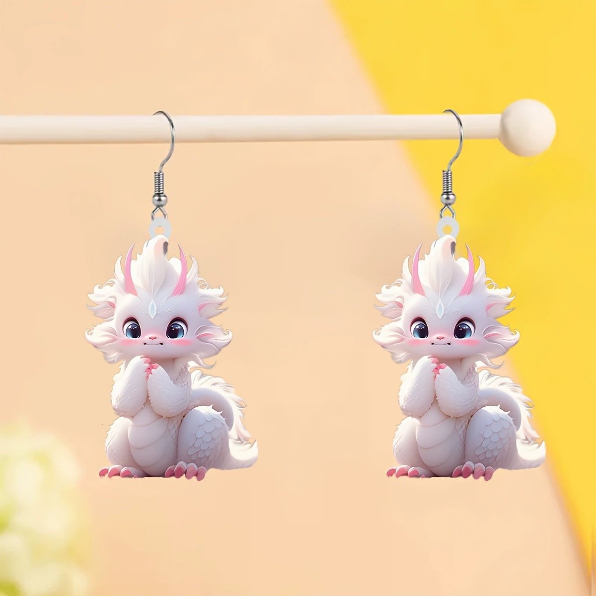 Multicolor Dragon Baby Charm Earrings Set🦖