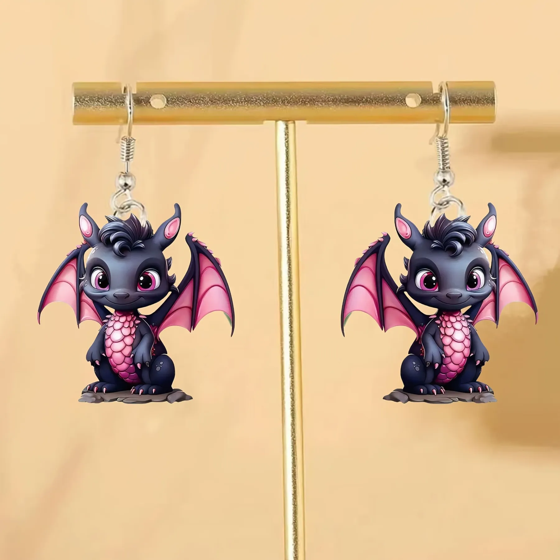 Multicolor Dragon Baby Charm Earrings Set🦖